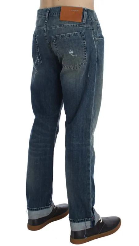Elegant Regular Fit Blue Wash Denim sold by Louxly