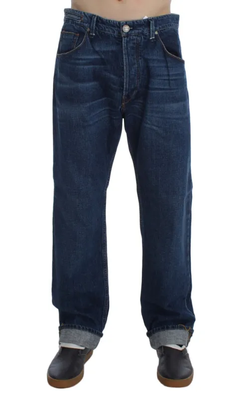 Chic Baggy Loose Fit Blue Jeans for Men sold by Louxly