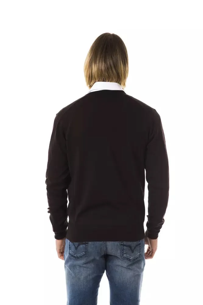 Brown Merino Wool Men Sweater sold by Louxly product image thumbnail 3