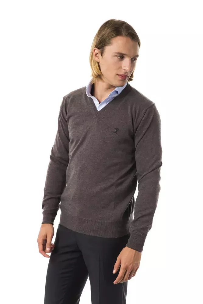 Gray Merino Wool Men Sweater sold by Louxly product image thumbnail 2
