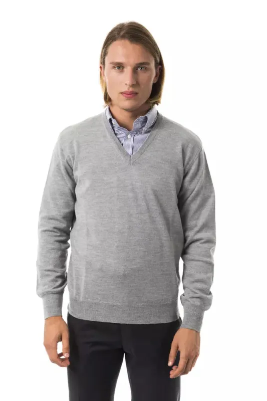 Gray Wool Men Sweater sold by Louxly