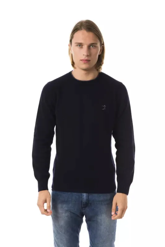 Blue Wool Men Sweater sold by Louxly