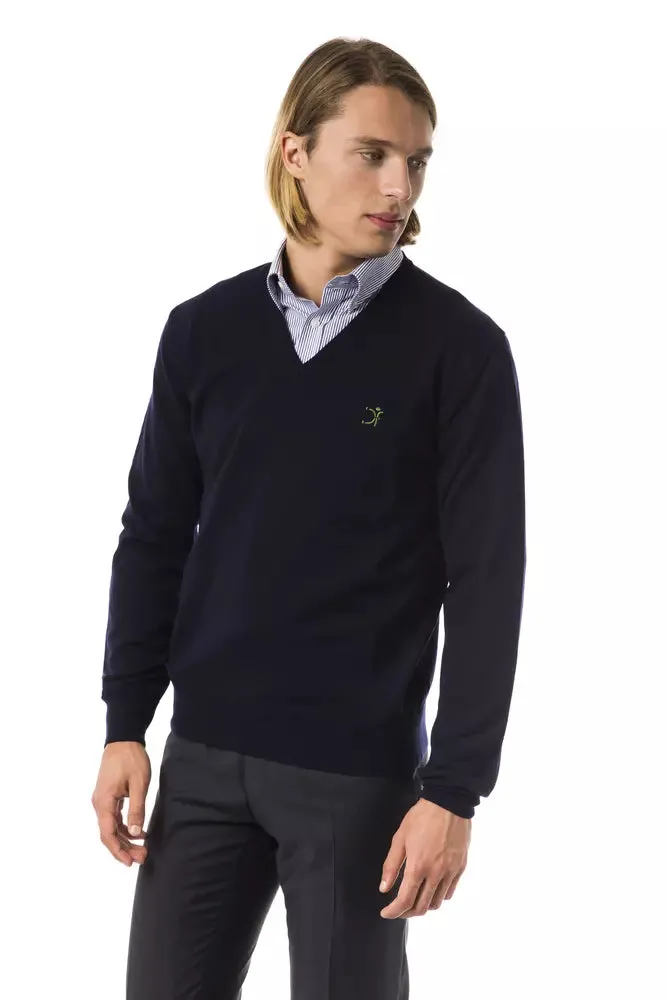 Blue Merino Wool Men Sweater sold by Louxly product image thumbnail 2