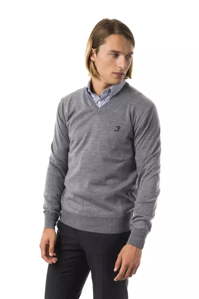 Gray Merino Wool Men Sweater sold by Louxly product image thumbnail 2