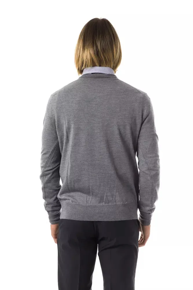 Gray Merino Wool Men Sweater sold by Louxly product image thumbnail 3