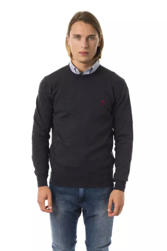 Gray Merino Men Sweater sold by Louxly