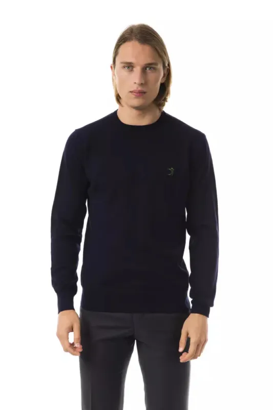 Blue Merino Wool Men Sweater sold by Louxly