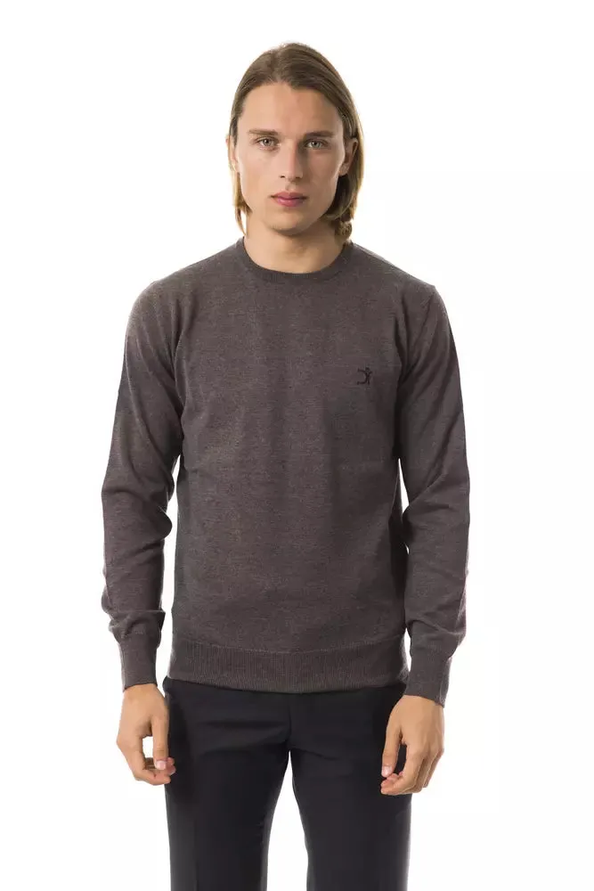 Gray Merino Wool Men Sweater sold by Louxly