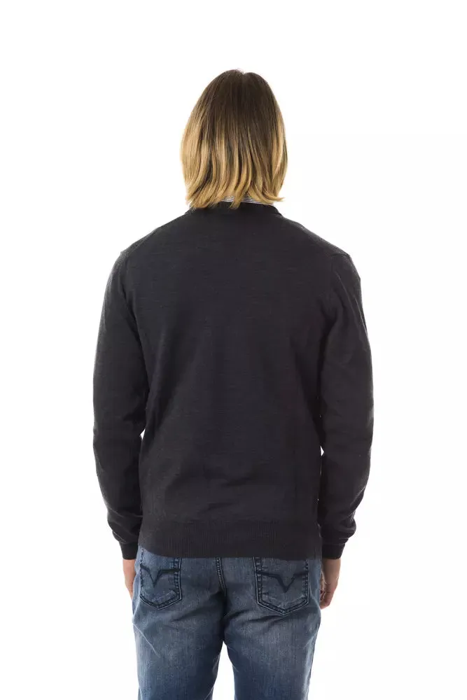 Gray Merino Wool Men Sweater sold by Louxly product image thumbnail 3