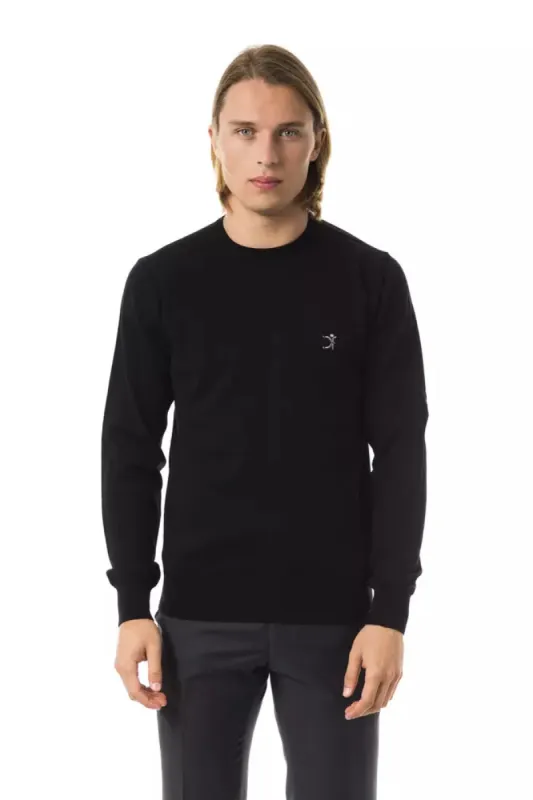 Black Merino Wool Men Sweater sold by Louxly