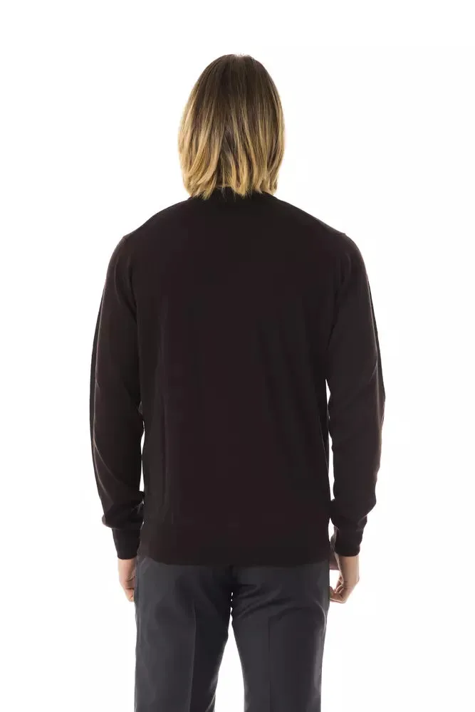 Brown Merino Wool Men Sweater sold by Louxly product image thumbnail 3