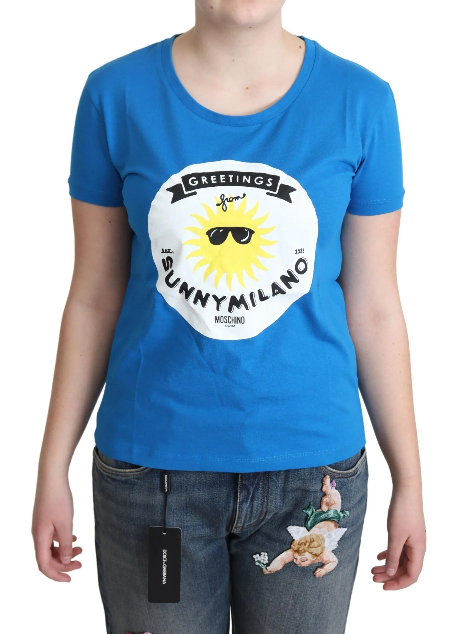 Sunny Milano Chic Round Neck Tee sold by Louxly