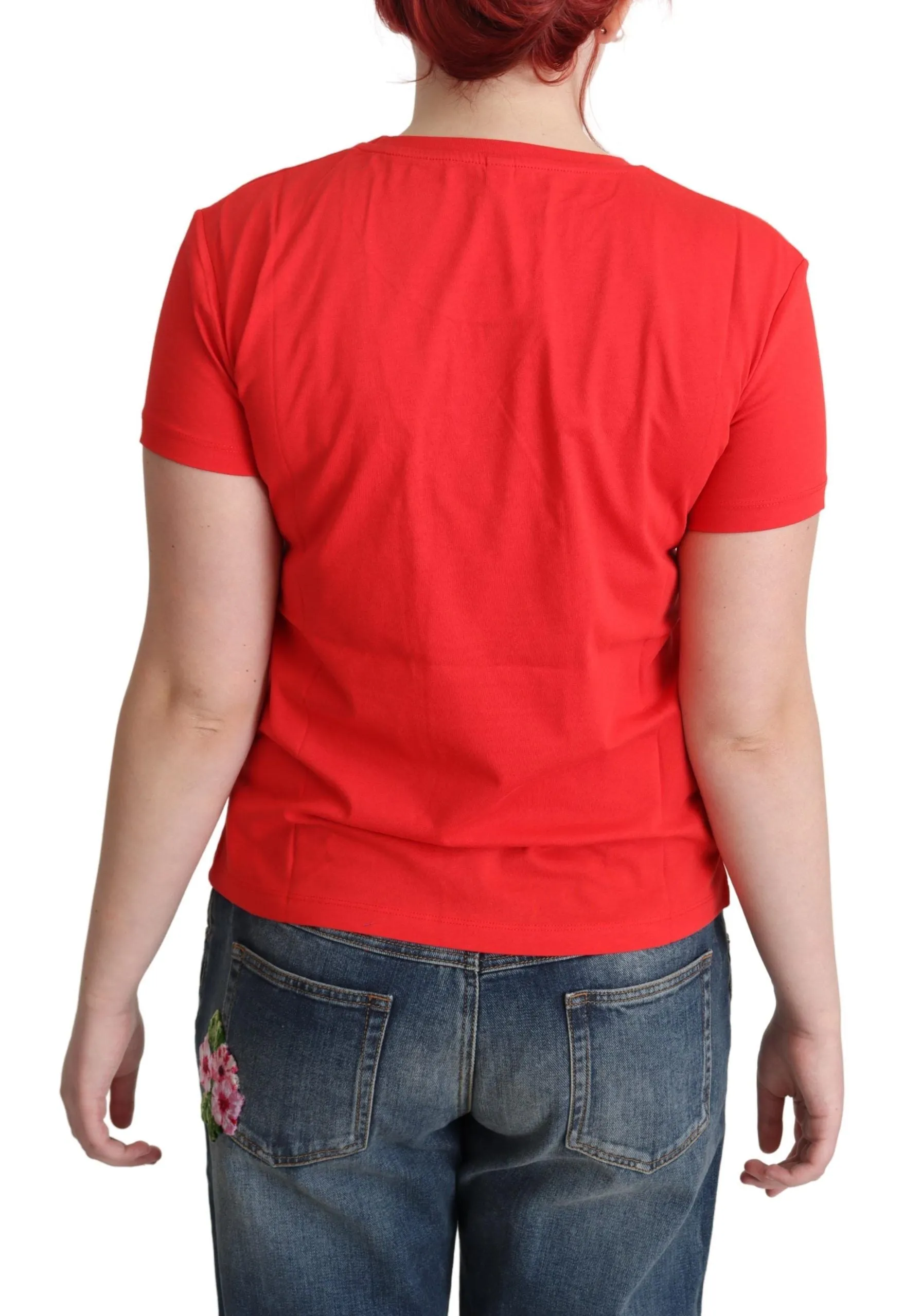 Chic Red Graphic Cotton Tee sold by Louxly product image thumbnail 3