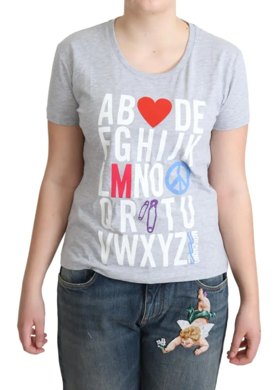 Elegant Alphabet Printed Cotton Tee made by Moschino