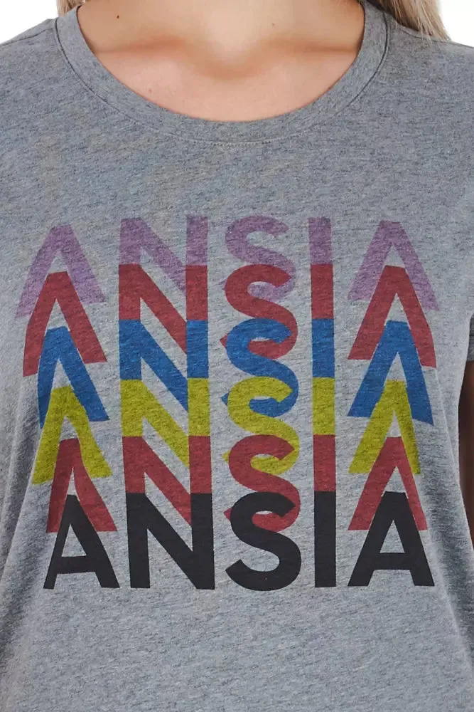 Gray Cotton Women T-Shirt sold by Louxly product image thumbnail 3