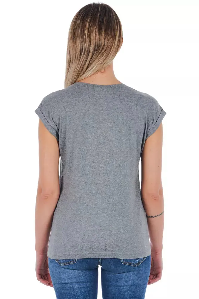 Gray Cotton Women T-Shirt sold by Louxly product image thumbnail 4