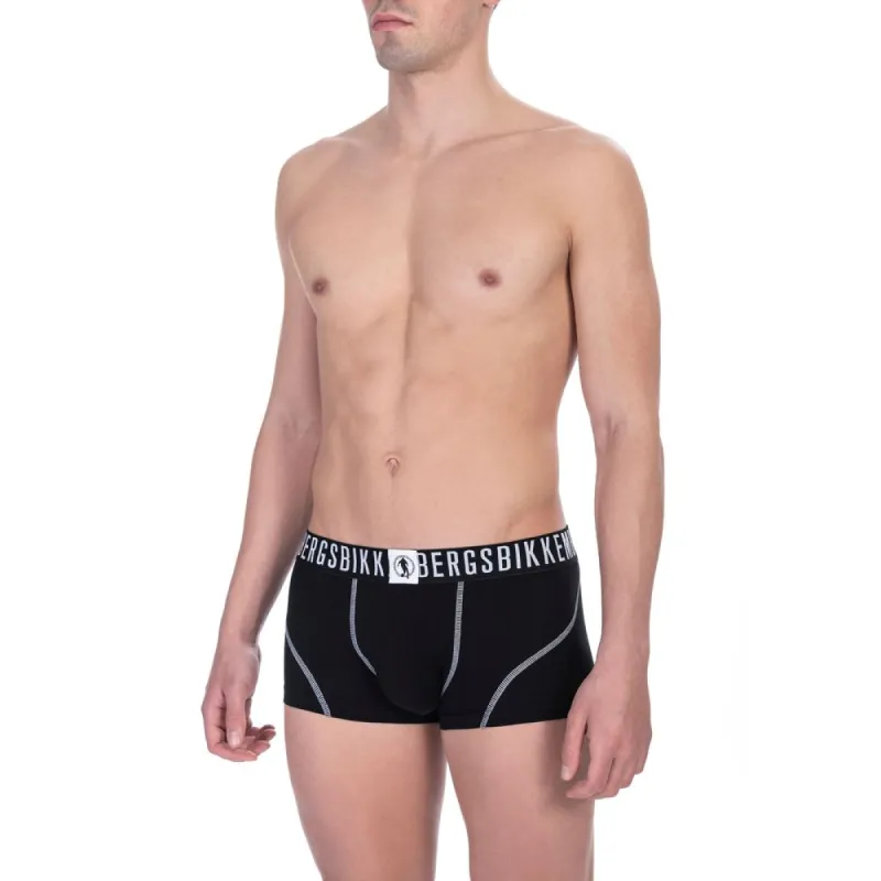 Black Cotton Men Trunk Pack made by Bikkembergs