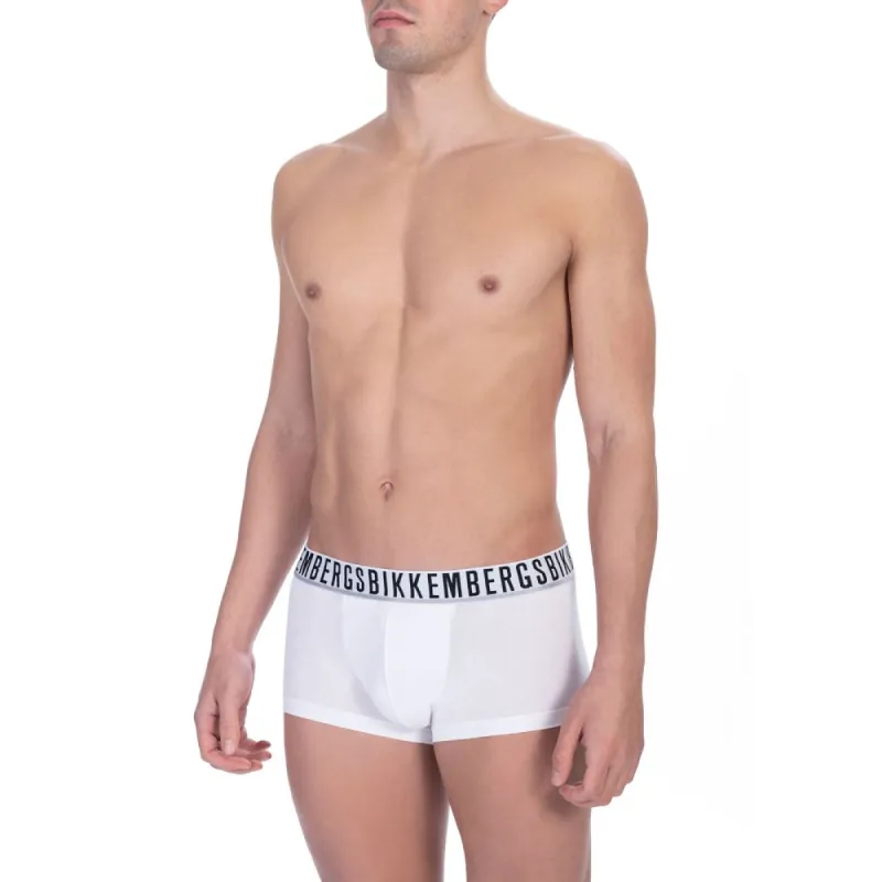 White Cotton Mens Trunk made by Bikkembergs