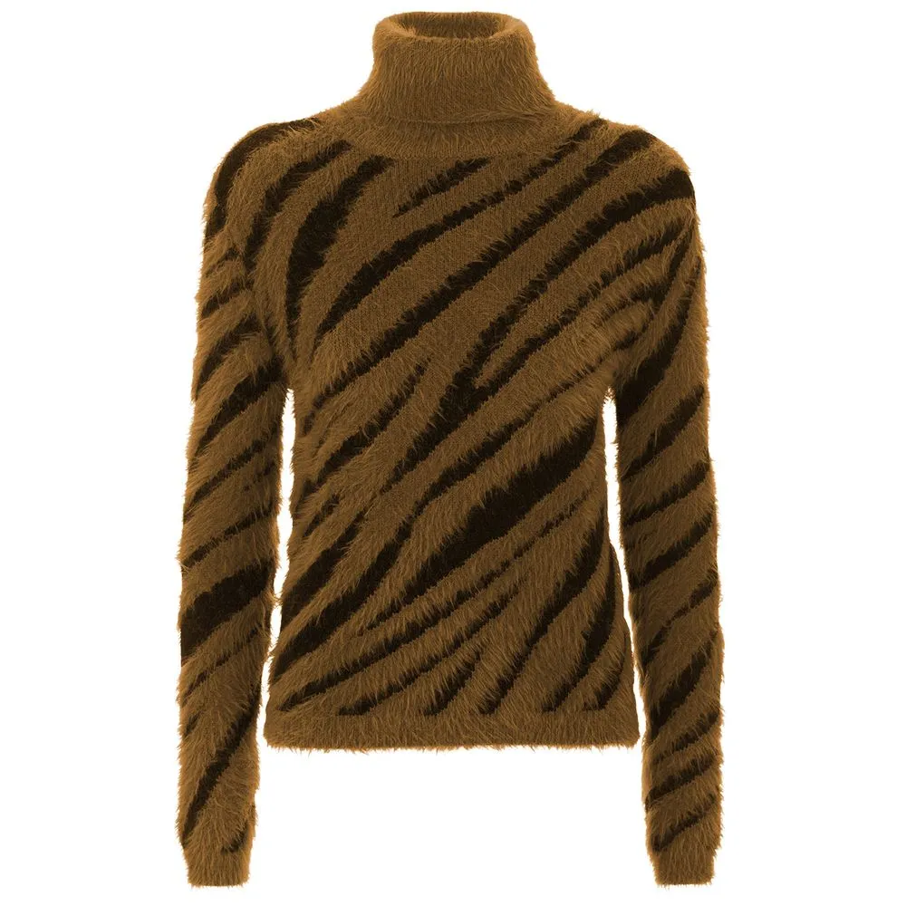 Brown Polyamide Women Sweater sold by Louxly