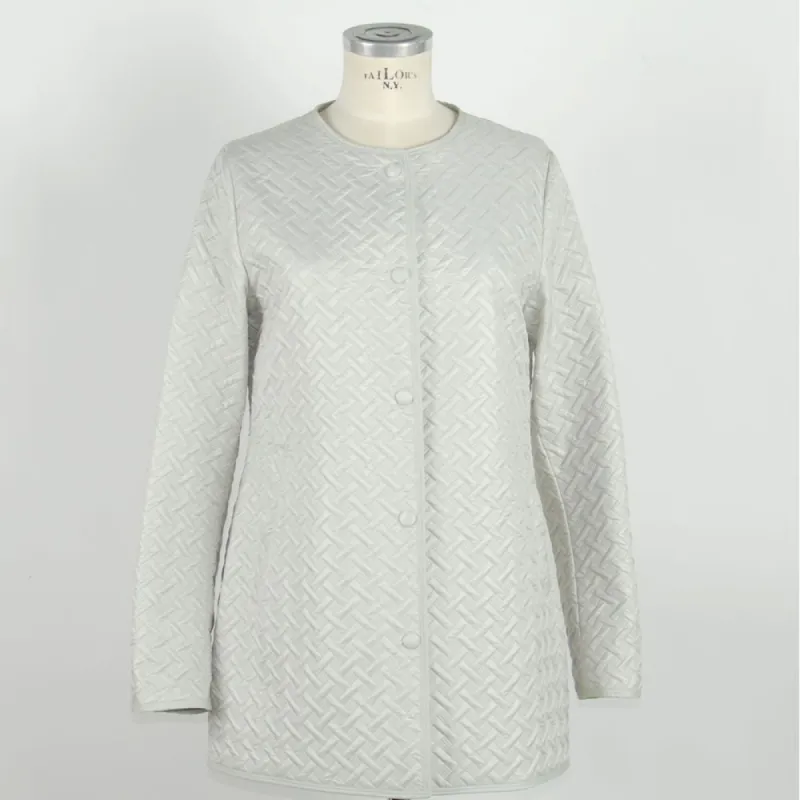 White Polyester Women Jacket sold by Louxly