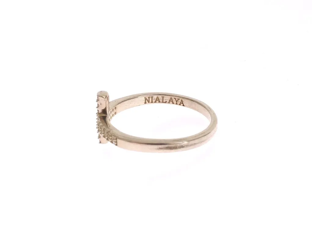 Silver CZ Cross Statement Ring sold by Louxly product image thumbnail 3