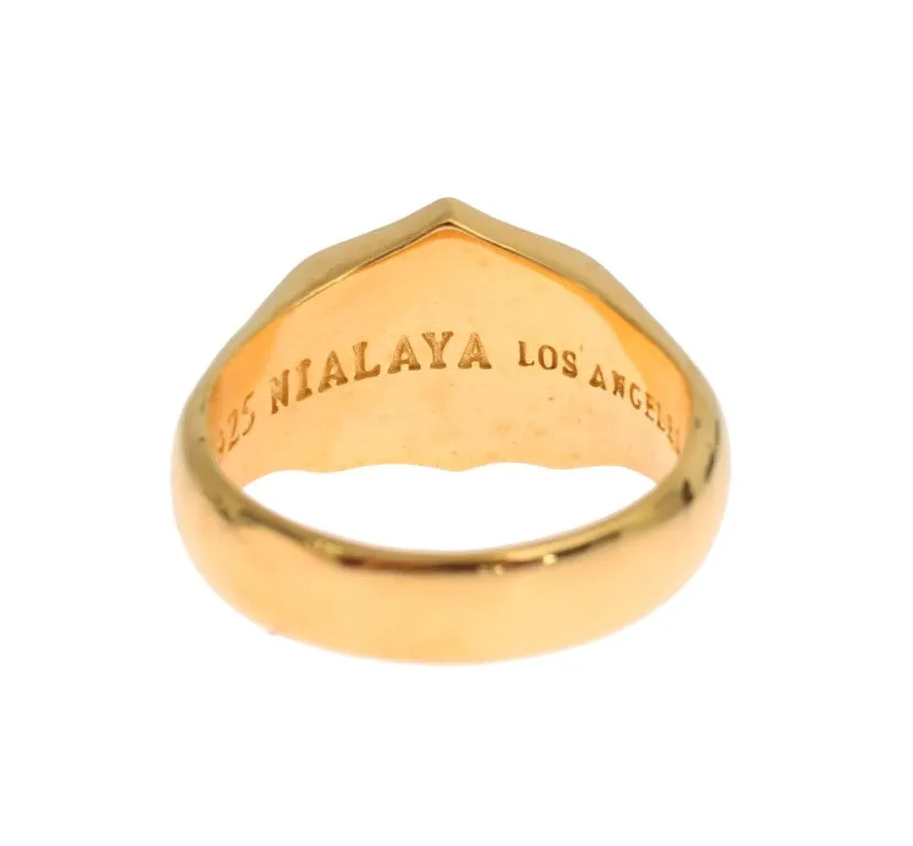 Elegant Men's Gold Plated Silver Ring sold by Louxly product image thumbnail 3