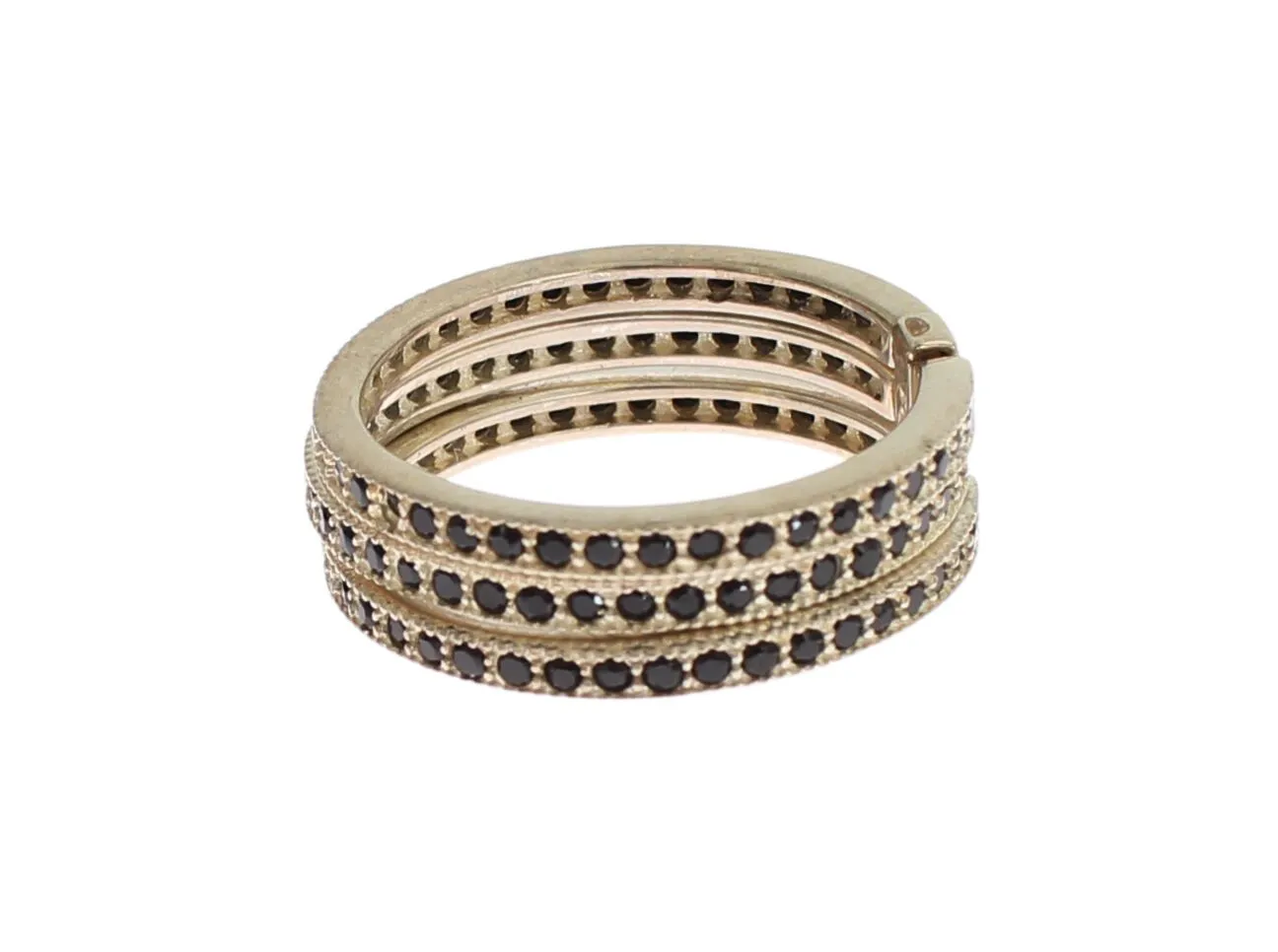 Chic Silver & Black CZ Crystal Ring sold by Louxly product image thumbnail 4