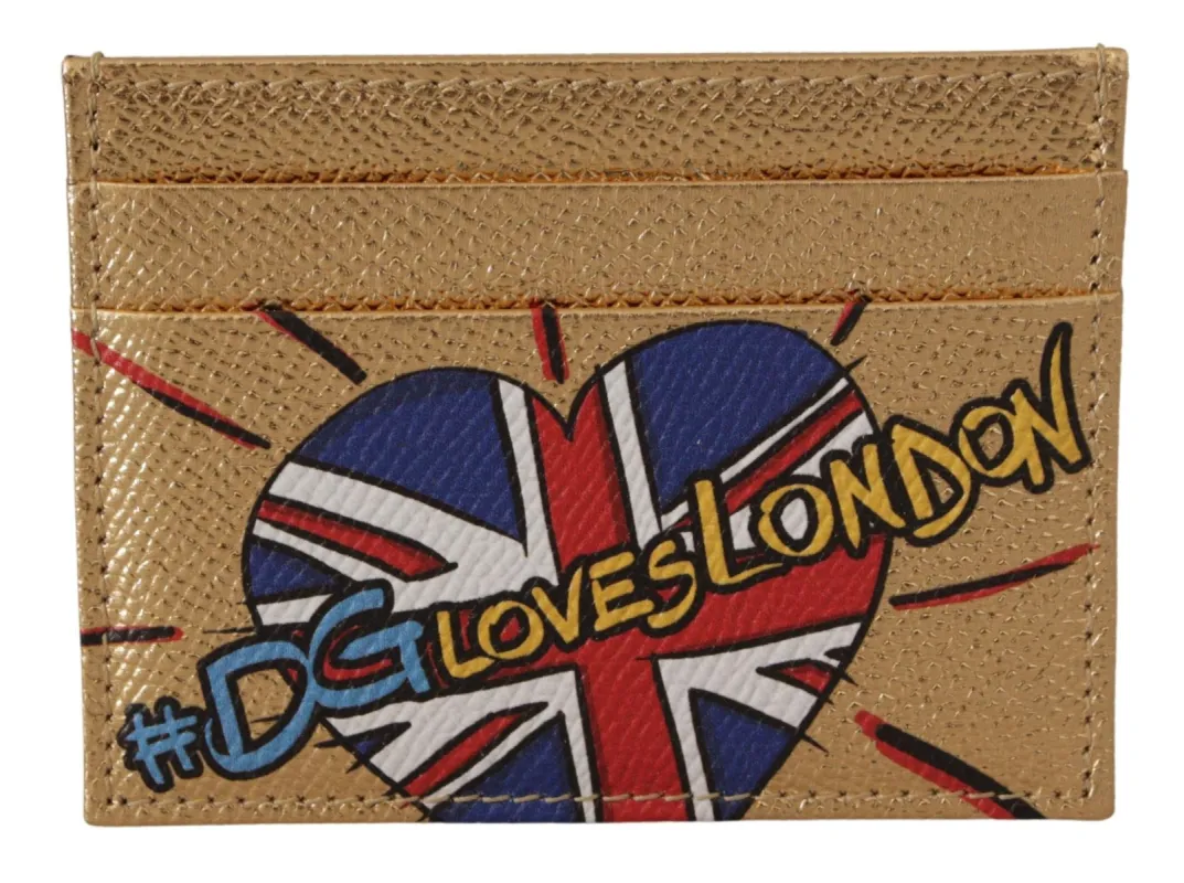 Elegant Gold Leather Cardholder sold by Louxly