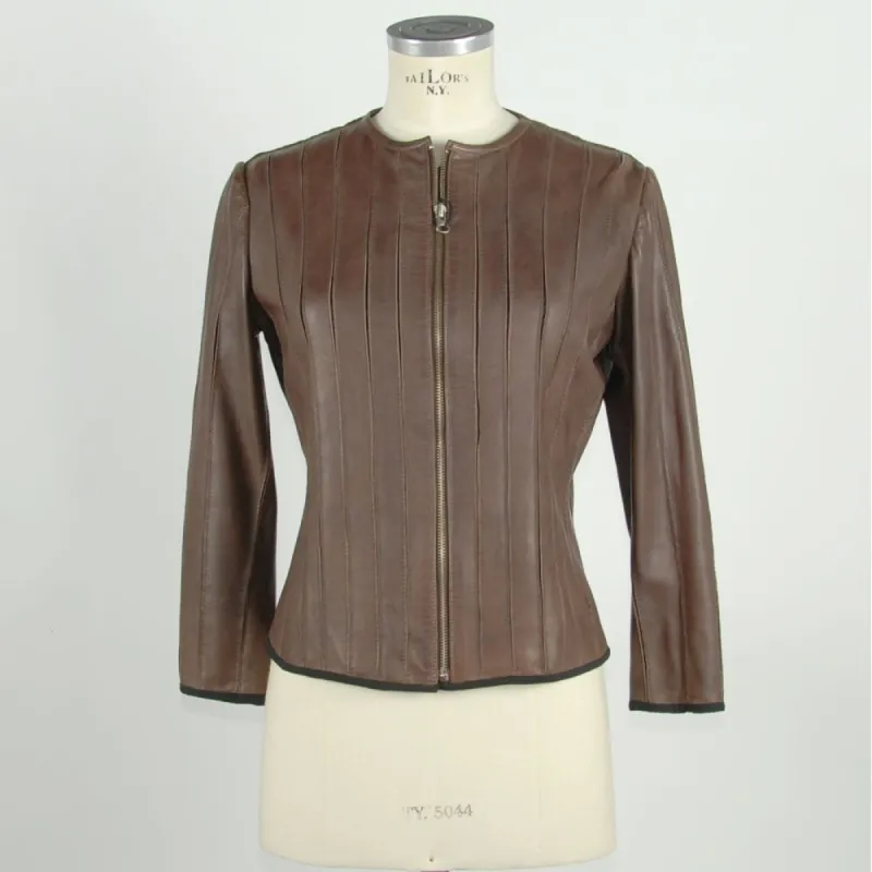 Sleek Slim-Fit Leather Jacket sold by Louxly