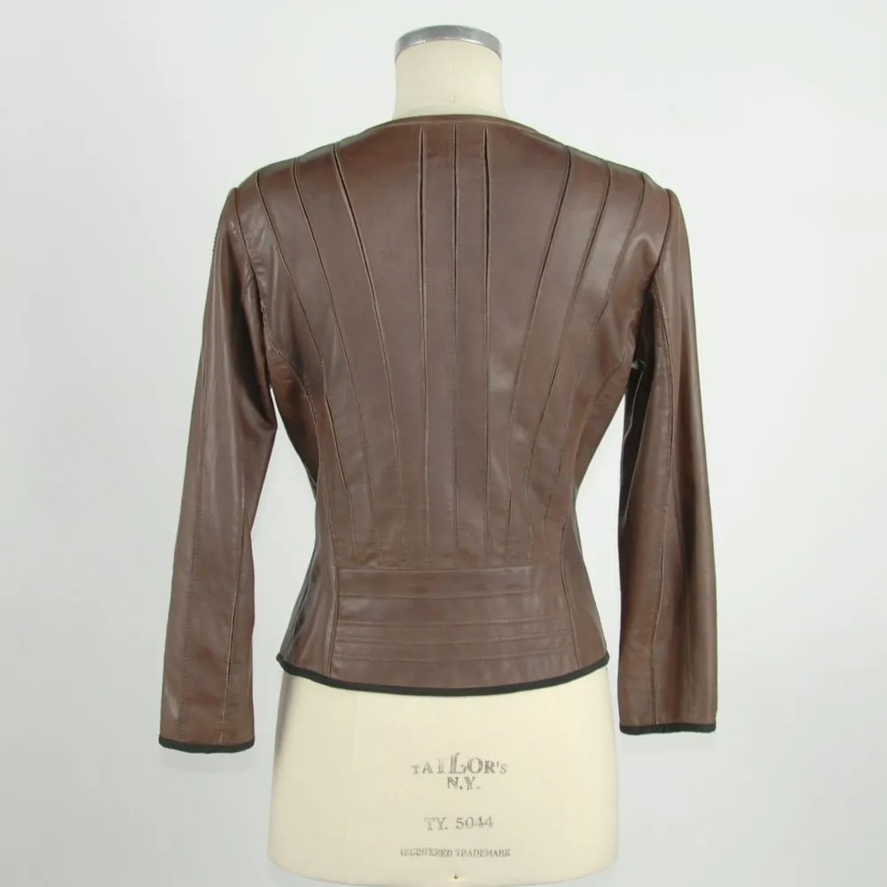 Sleek Slim-Fit Leather Jacket sold by Louxly product image thumbnail 2