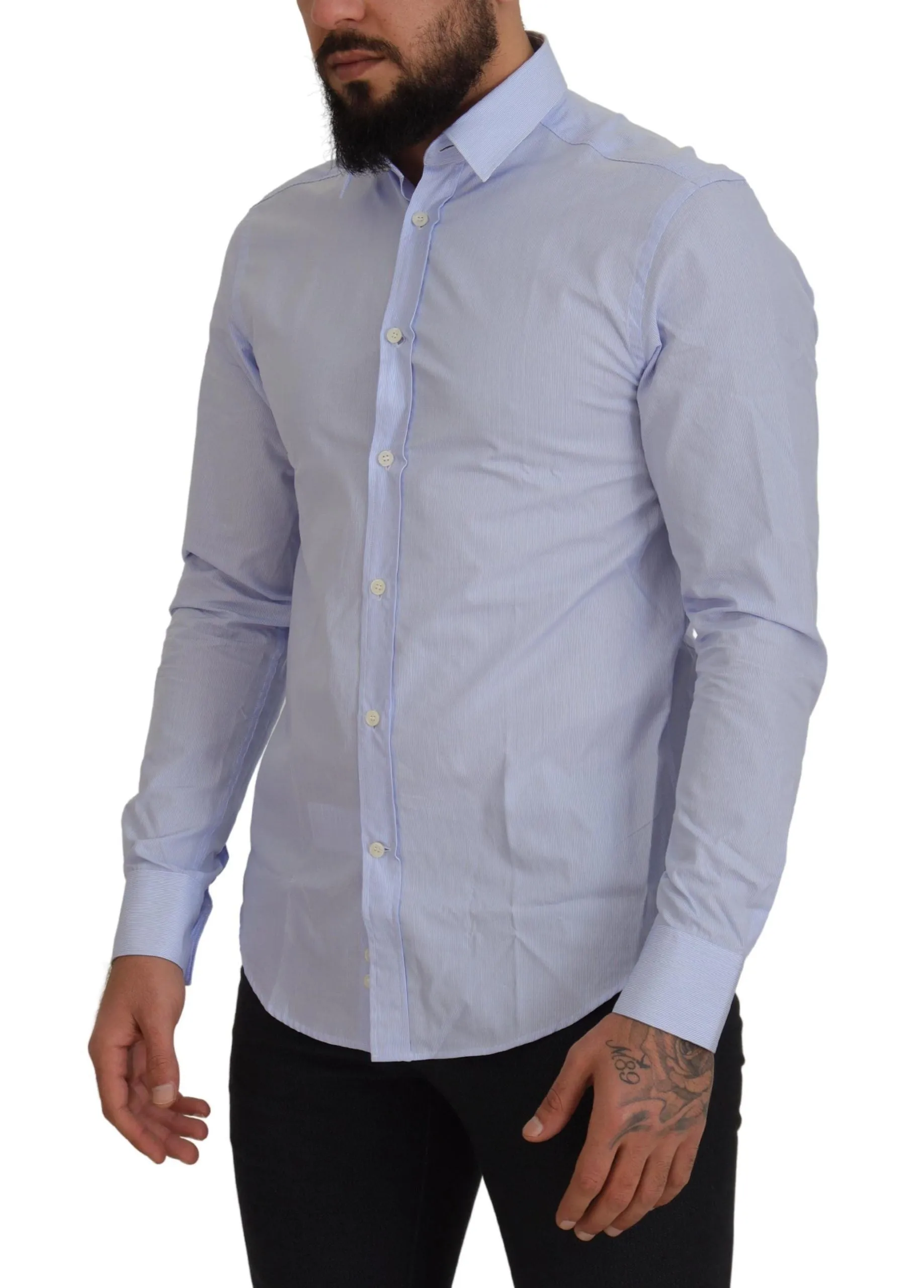 Elegant Light Blue Dress Shirt sold by Louxly product image thumbnail 2