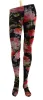 Floral Noir Nylon Tights - Elegance in Bloom sold by Louxly