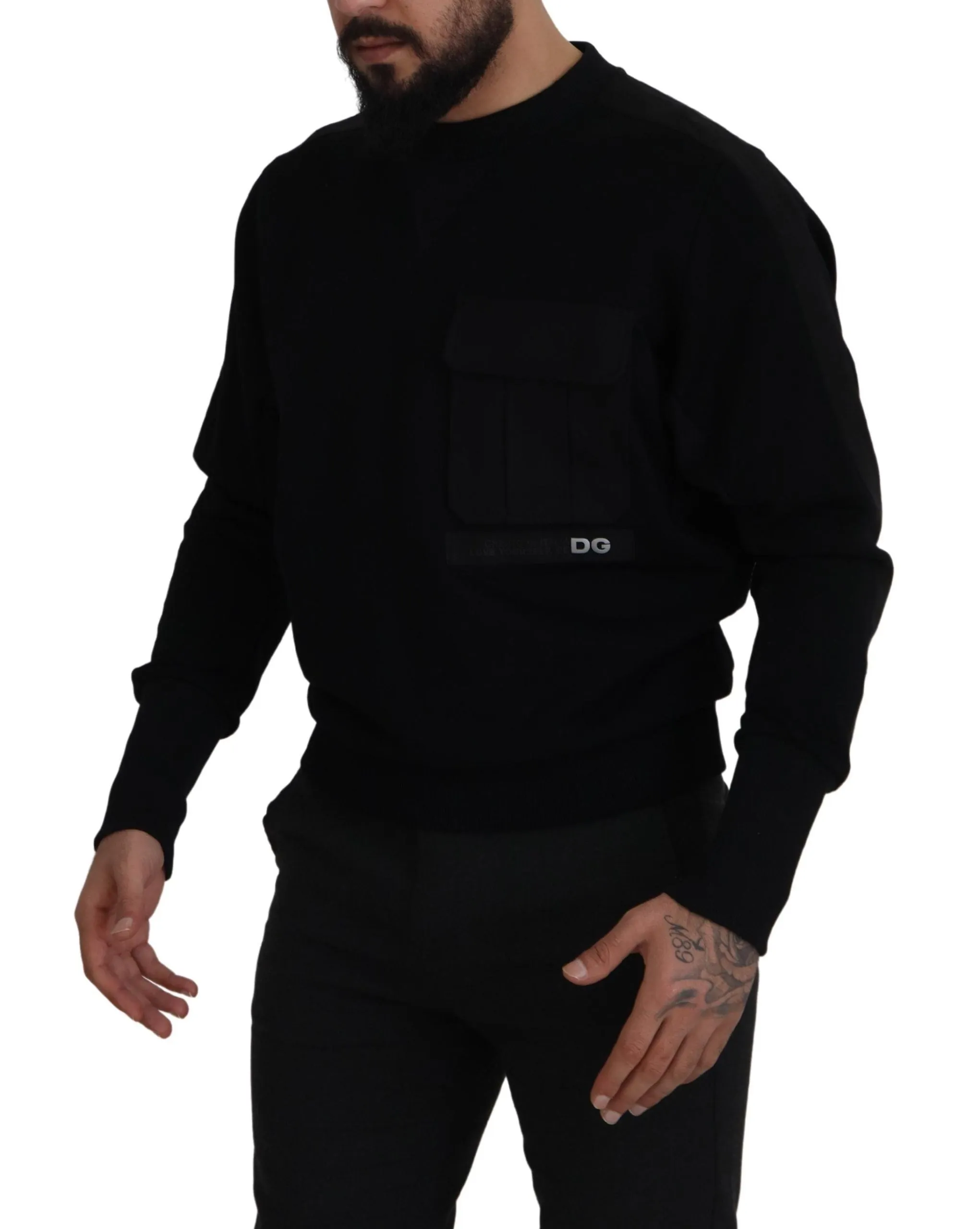 Elegant Crewneck Cotton Blend Sweater sold by Louxly product image thumbnail 5