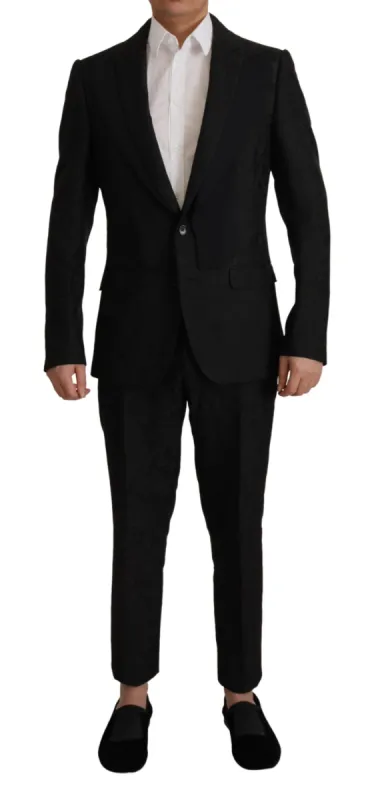 Elegant Black Two-Piece Martini Suit sold by Louxly