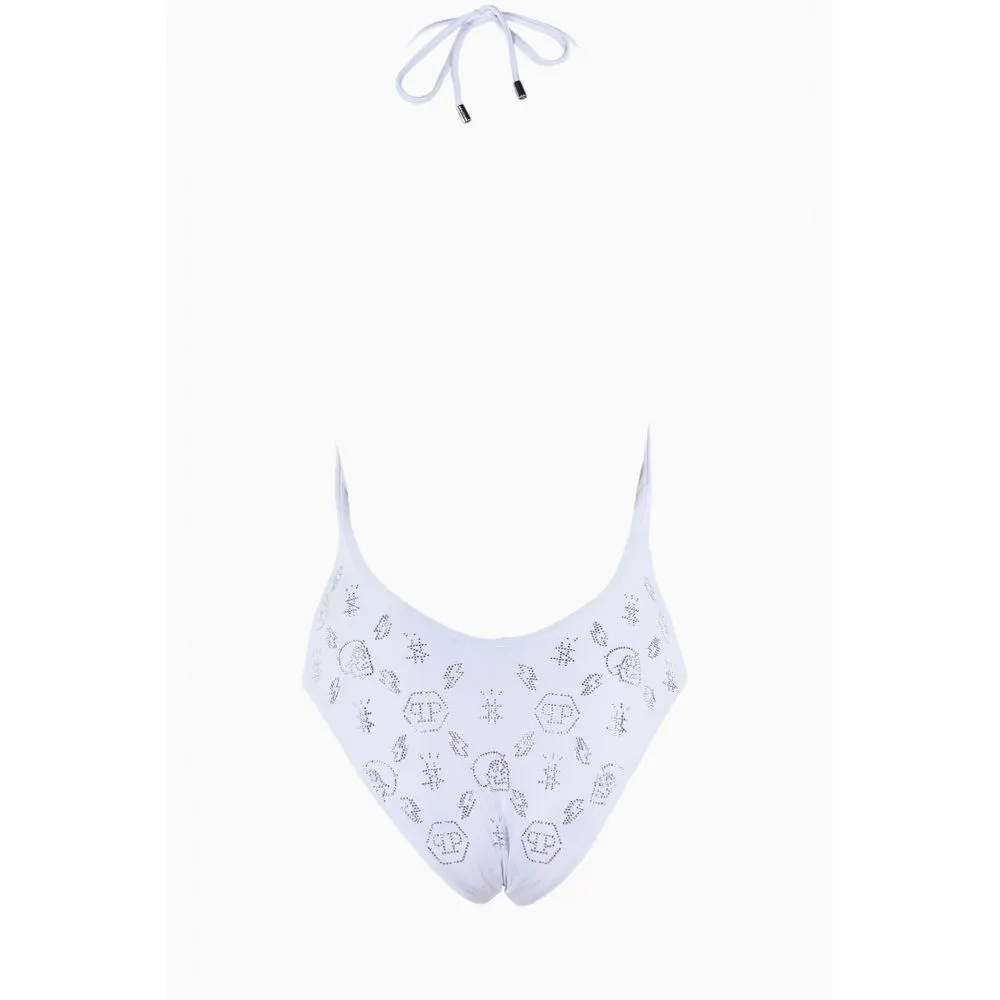 White Rhinestone Embellished Swimsuit sold by Louxly product image thumbnail 2