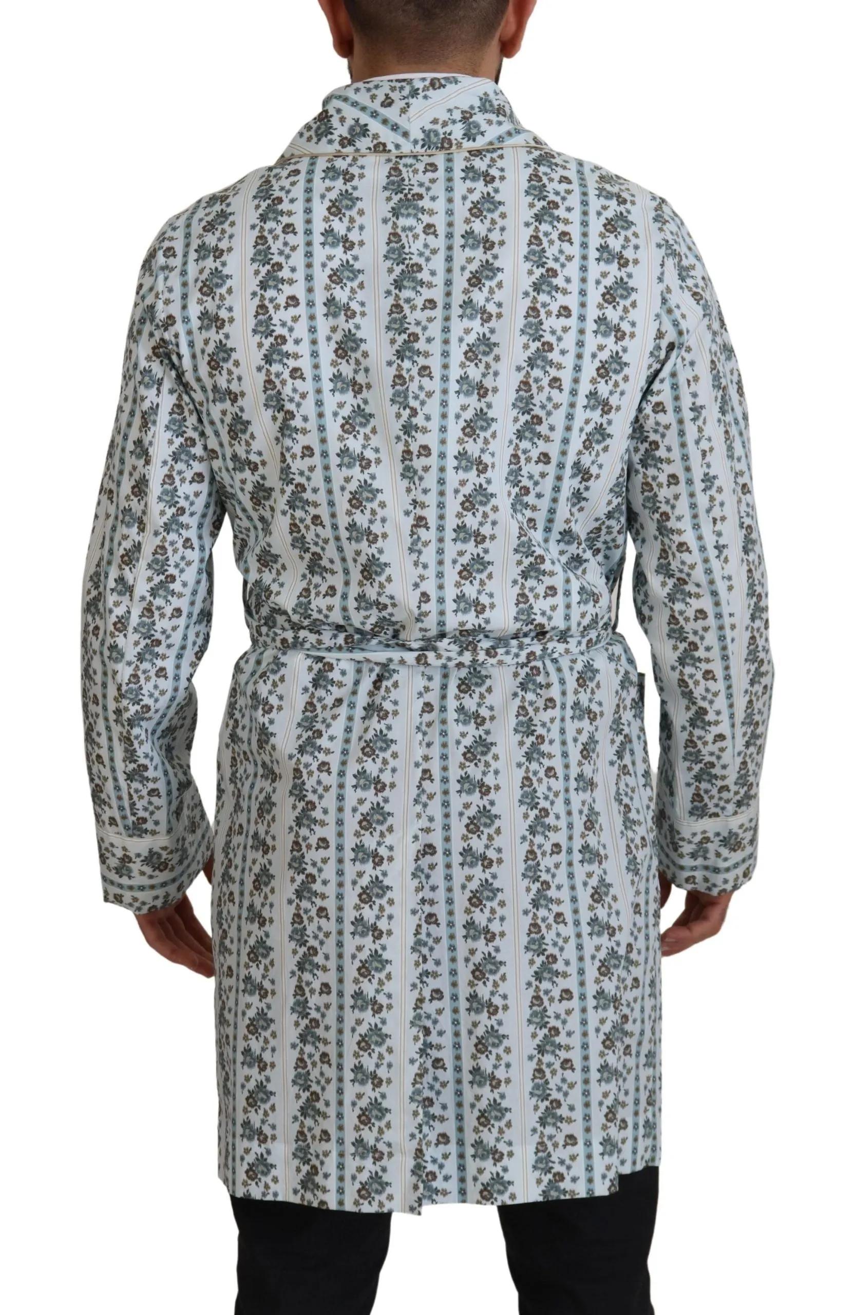 Elegant Floral Cotton Jacket Robe sold by Louxly product image thumbnail 3