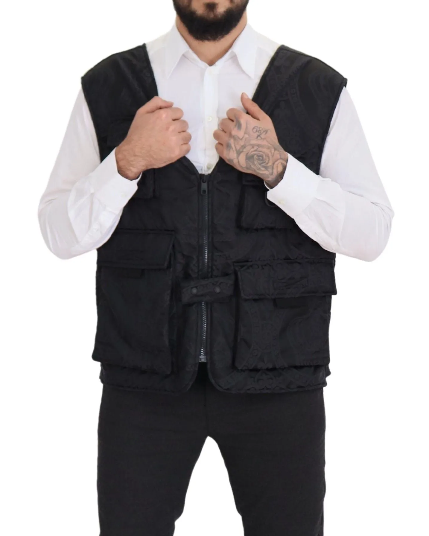 Elegant Sleeveless Vest Jacket in Black sold by Louxly product image thumbnail 5