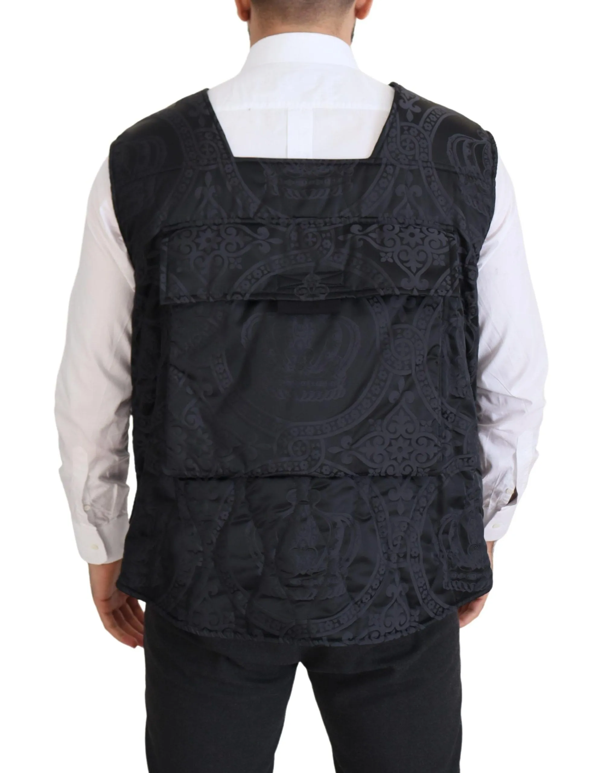 Elegant Sleeveless Vest Jacket in Black sold by Louxly product image thumbnail 3