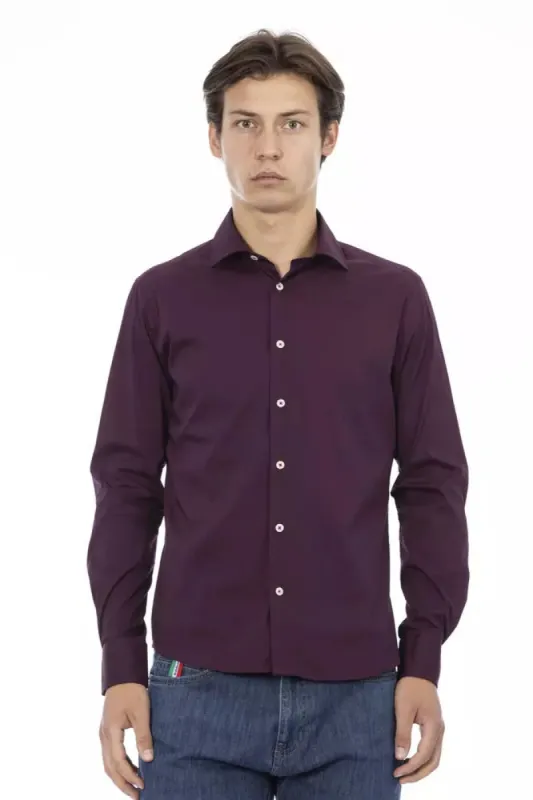 Bordeaux Cotton Men Shirt sold by Louxly