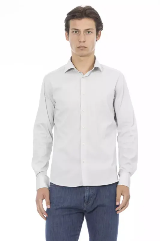 Gray Cotton Men Shirt sold by Louxly