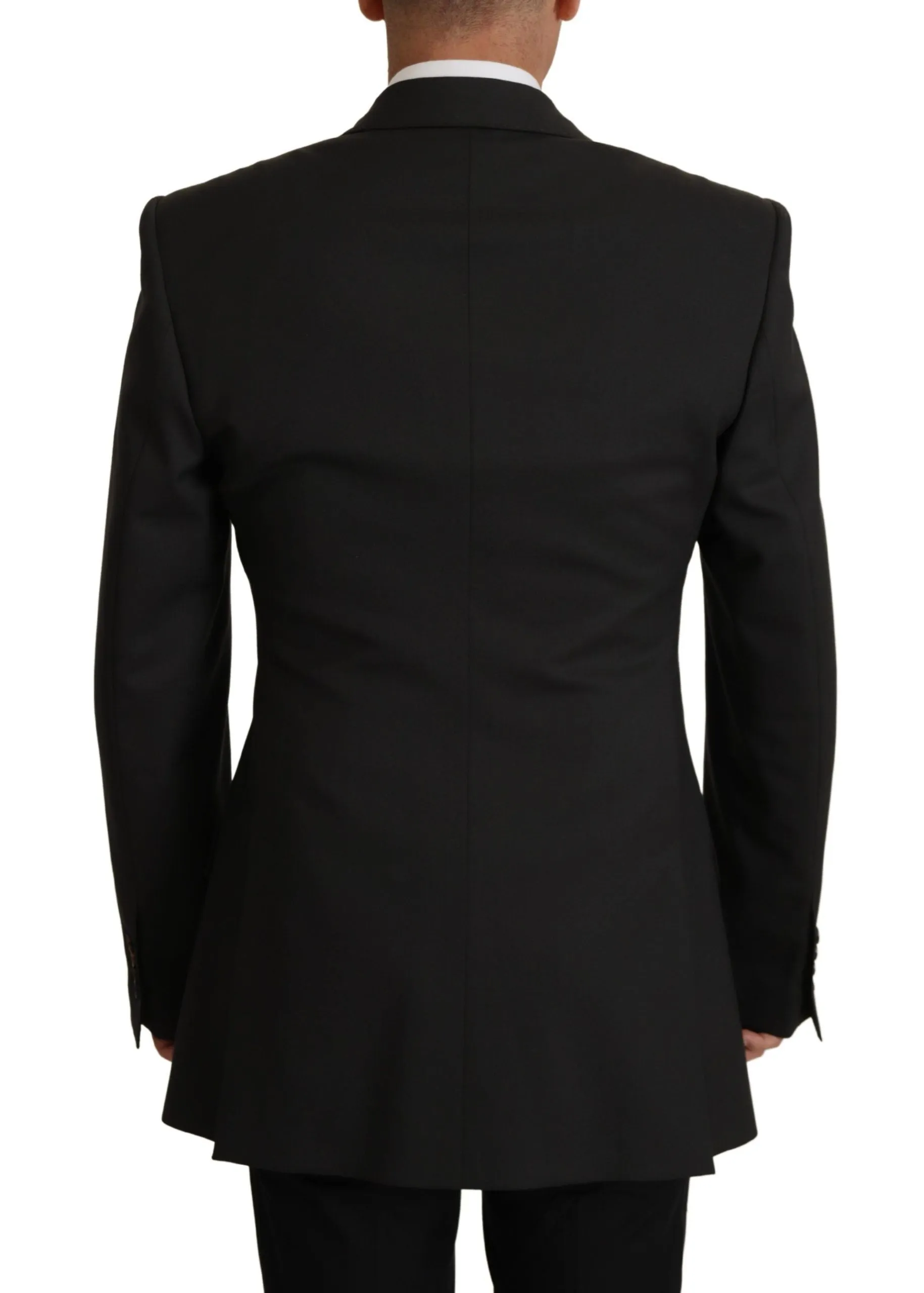 Elegant Slim Black Wool Blazer Jacket sold by Louxly product image thumbnail 2