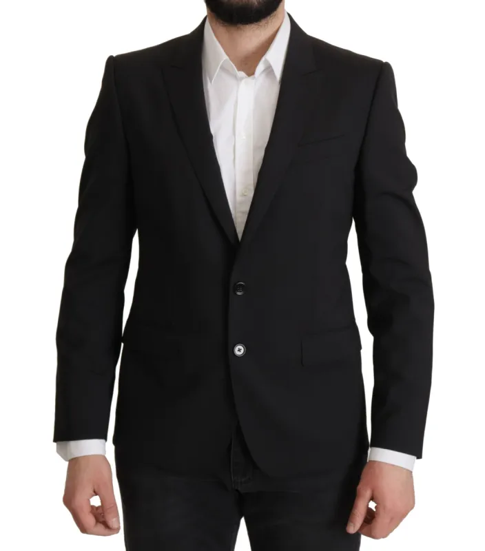 Elegant Slim Fit Black Blazer Jacket sold by Louxly