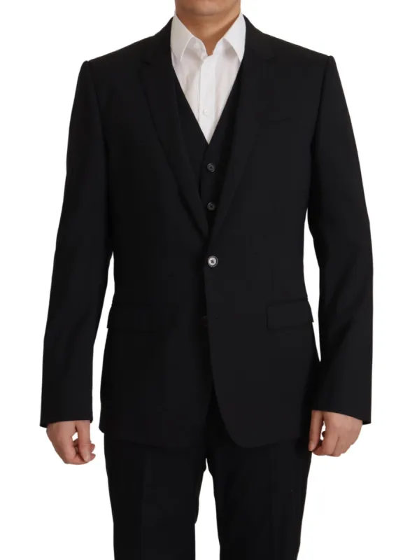 Elegant Black Martini Blazer and Vest Ensemble sold by Louxly