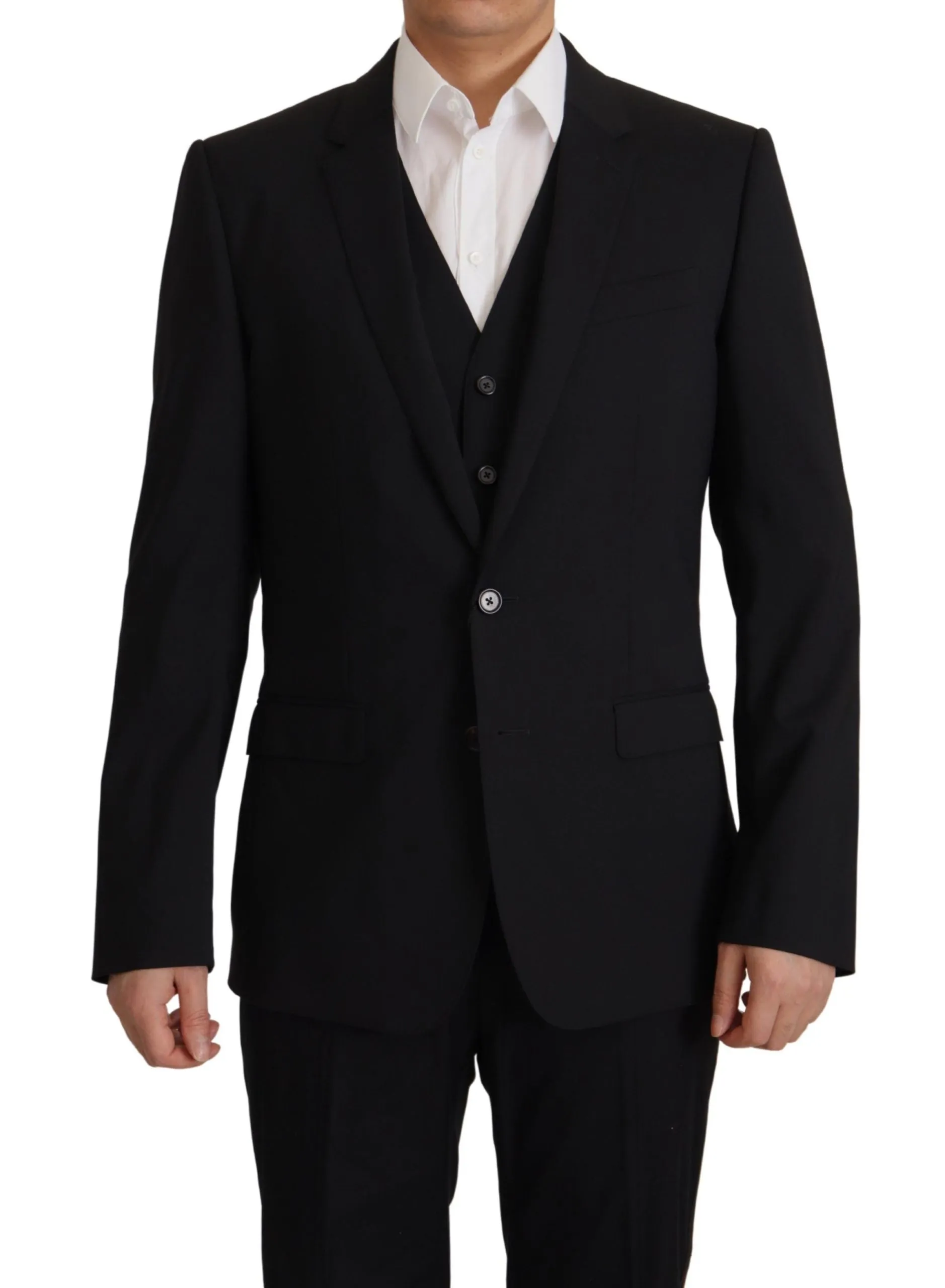 Elegant Black Martini Blazer and Vest Ensemble sold by Louxly