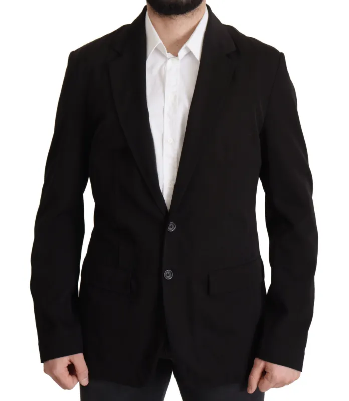 Elegant Virgin Wool Single Breasted Jacket sold by Louxly