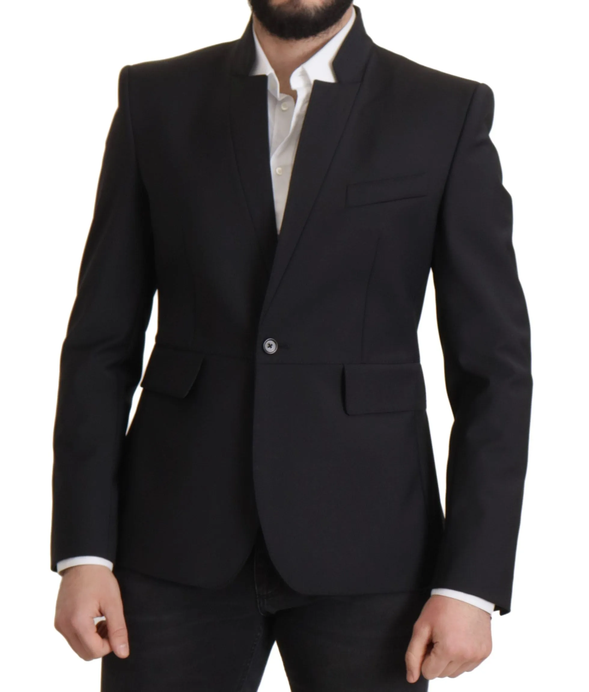 Elegant Single-Breasted Wool Blazer sold by Louxly product image thumbnail 3