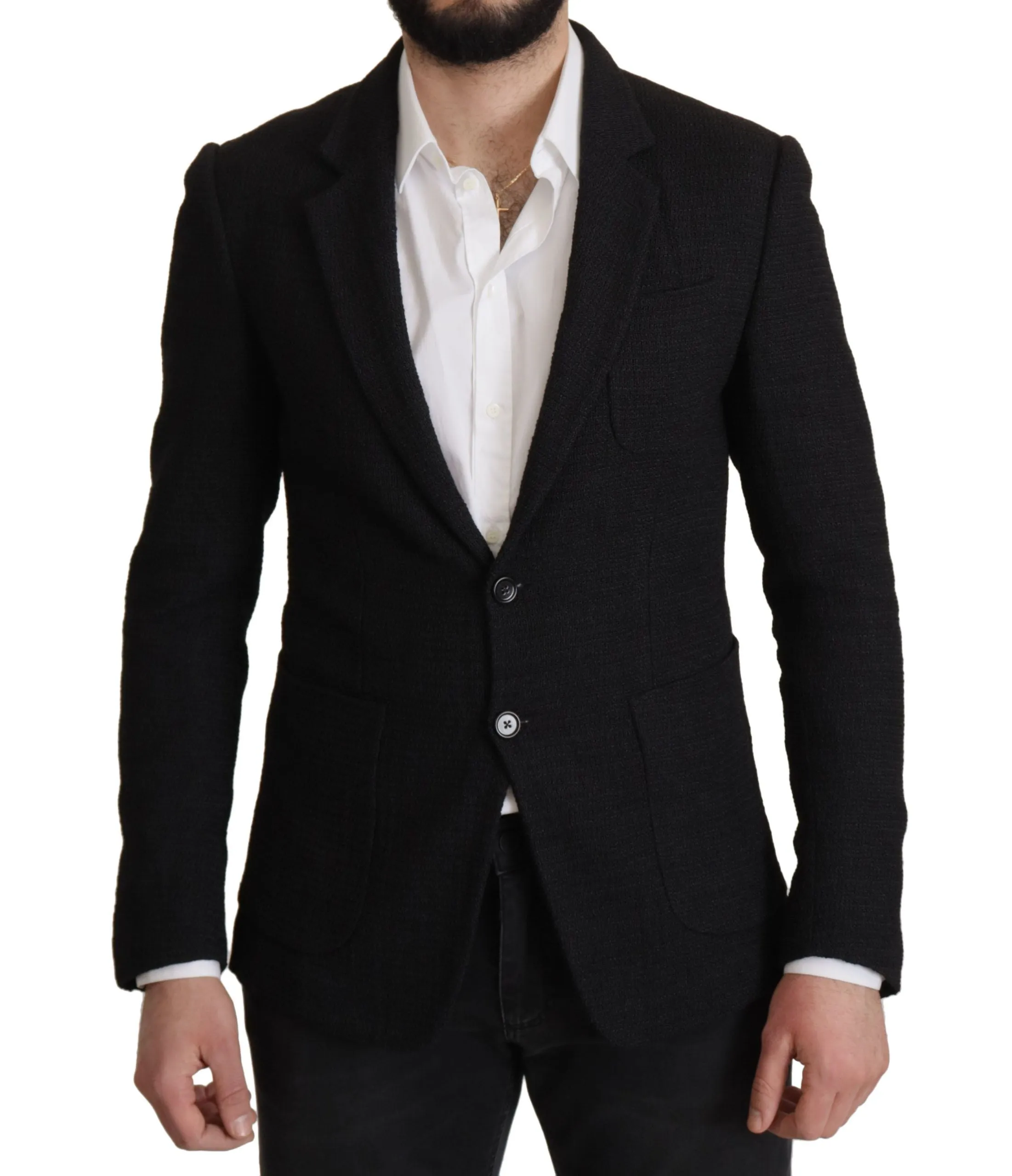 Elegant Single Breasted Wool Blazer sold by Louxly