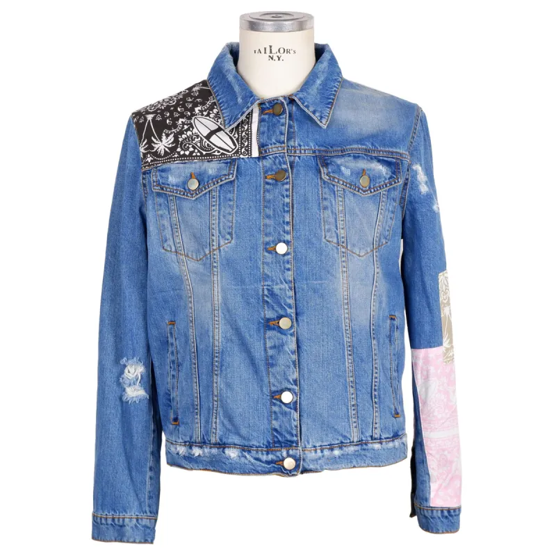Abstract Denim Elegance Men's Jacket sold by Louxly