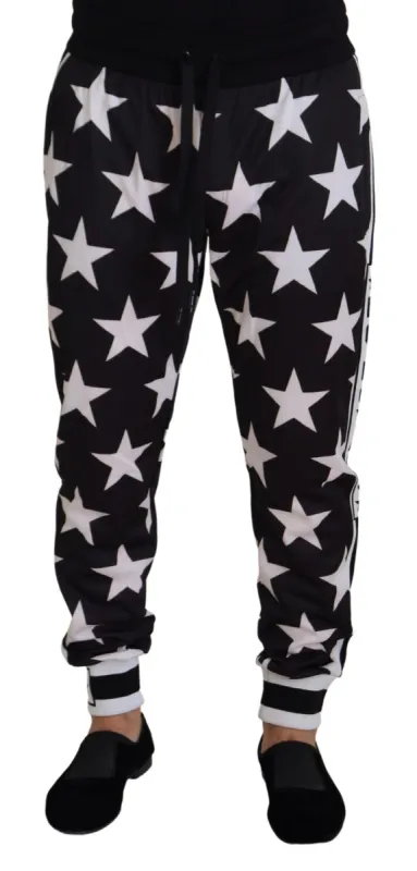 Star Print Casual Sweatpants with Logo Detail sold by Louxly