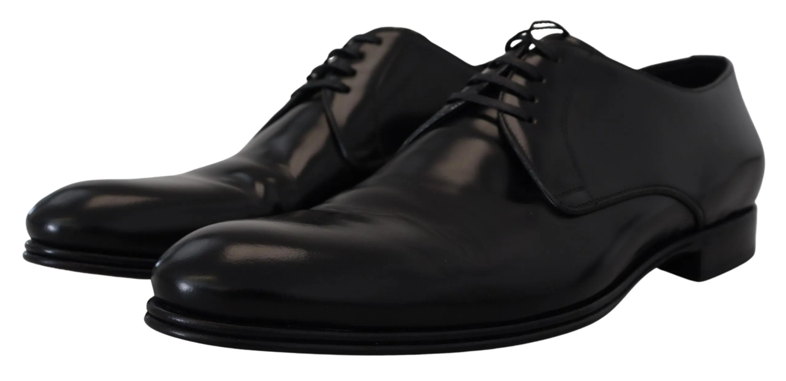 Elegant Black Leather Derby Shoes sold by Louxly product image thumbnail 5